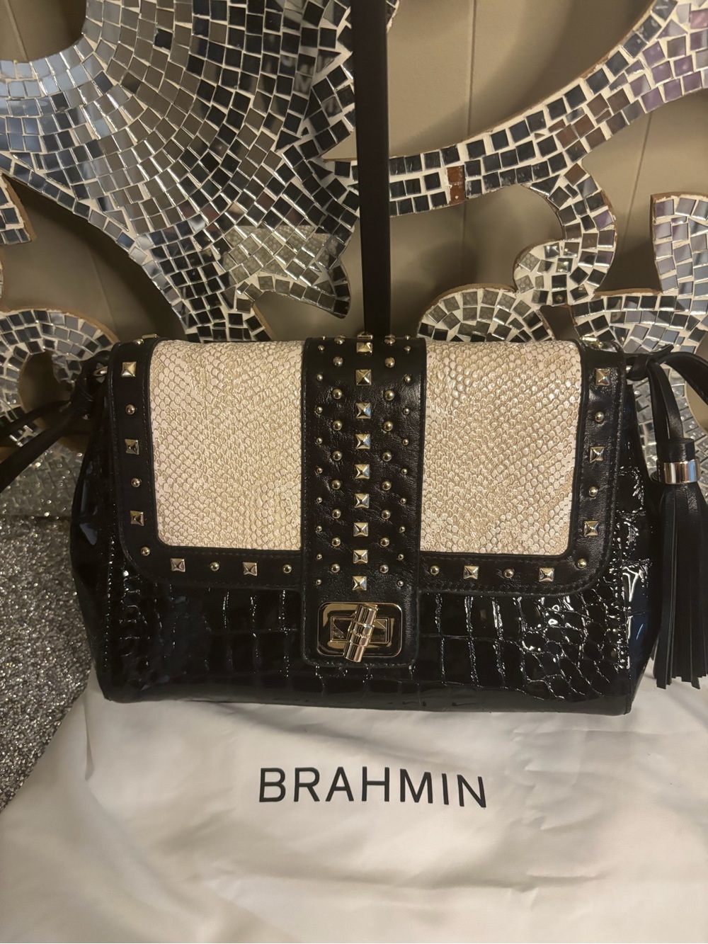 🌟Brahmin Jenah Multi Theona Leather Crossbody Bag
